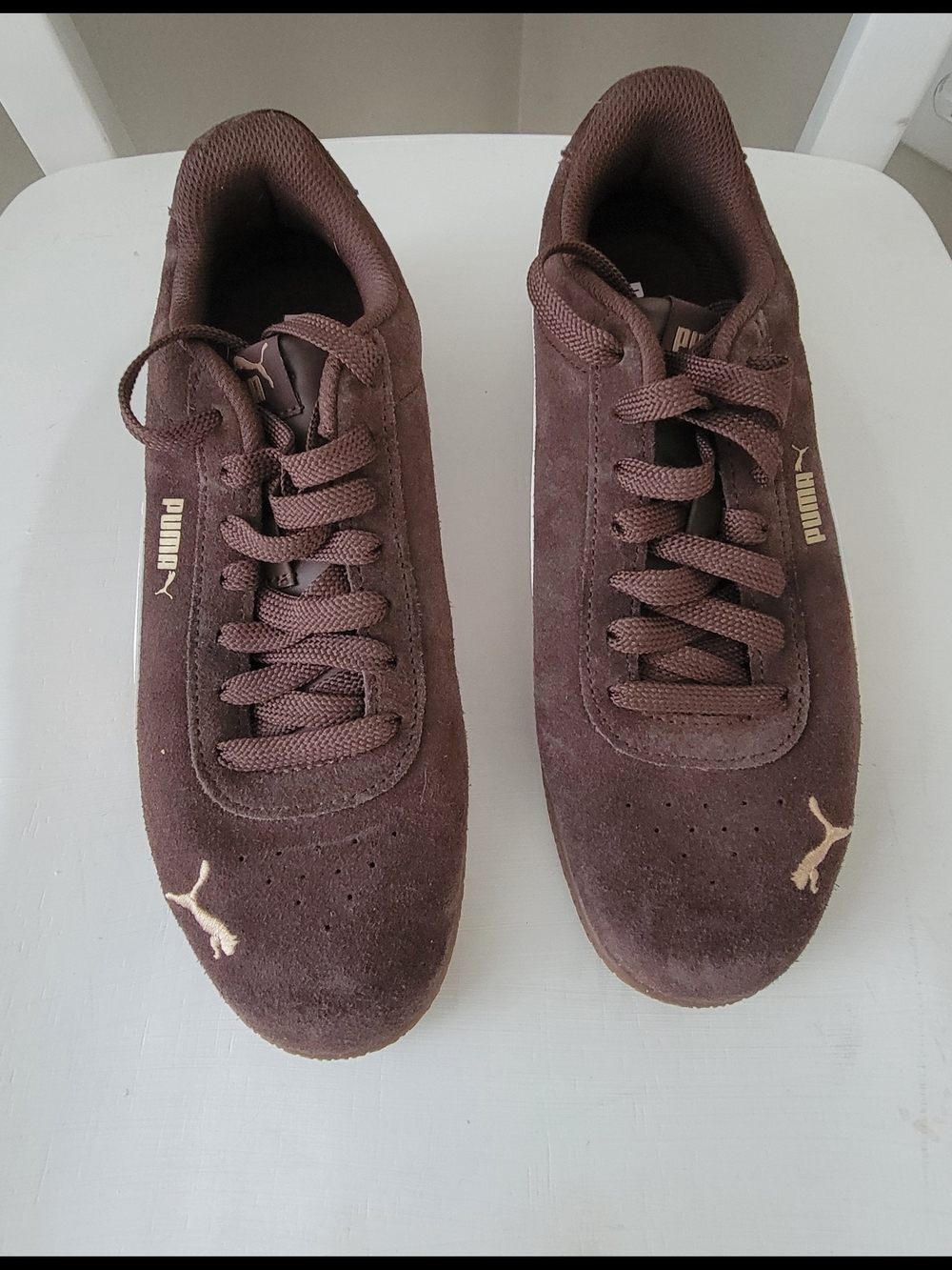 Puma Womens Suede Sneakers in Dark Brown Size 7